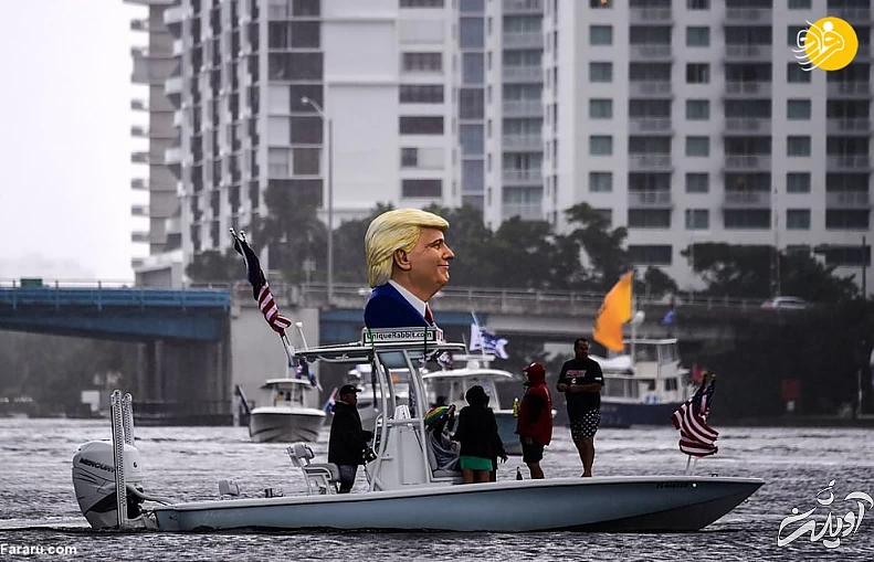 گزارش تصویری دعا برای بهبودی حال دونالد ترامپ